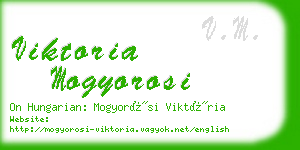 viktoria mogyorosi business card